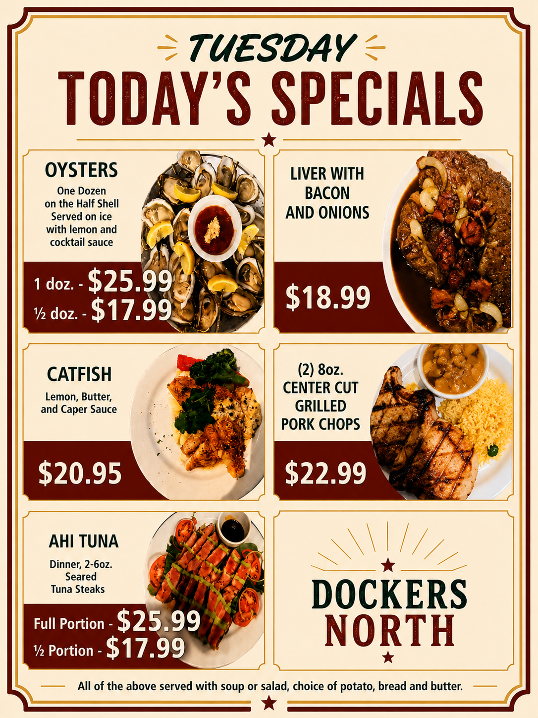 Tuesday Specials flyer