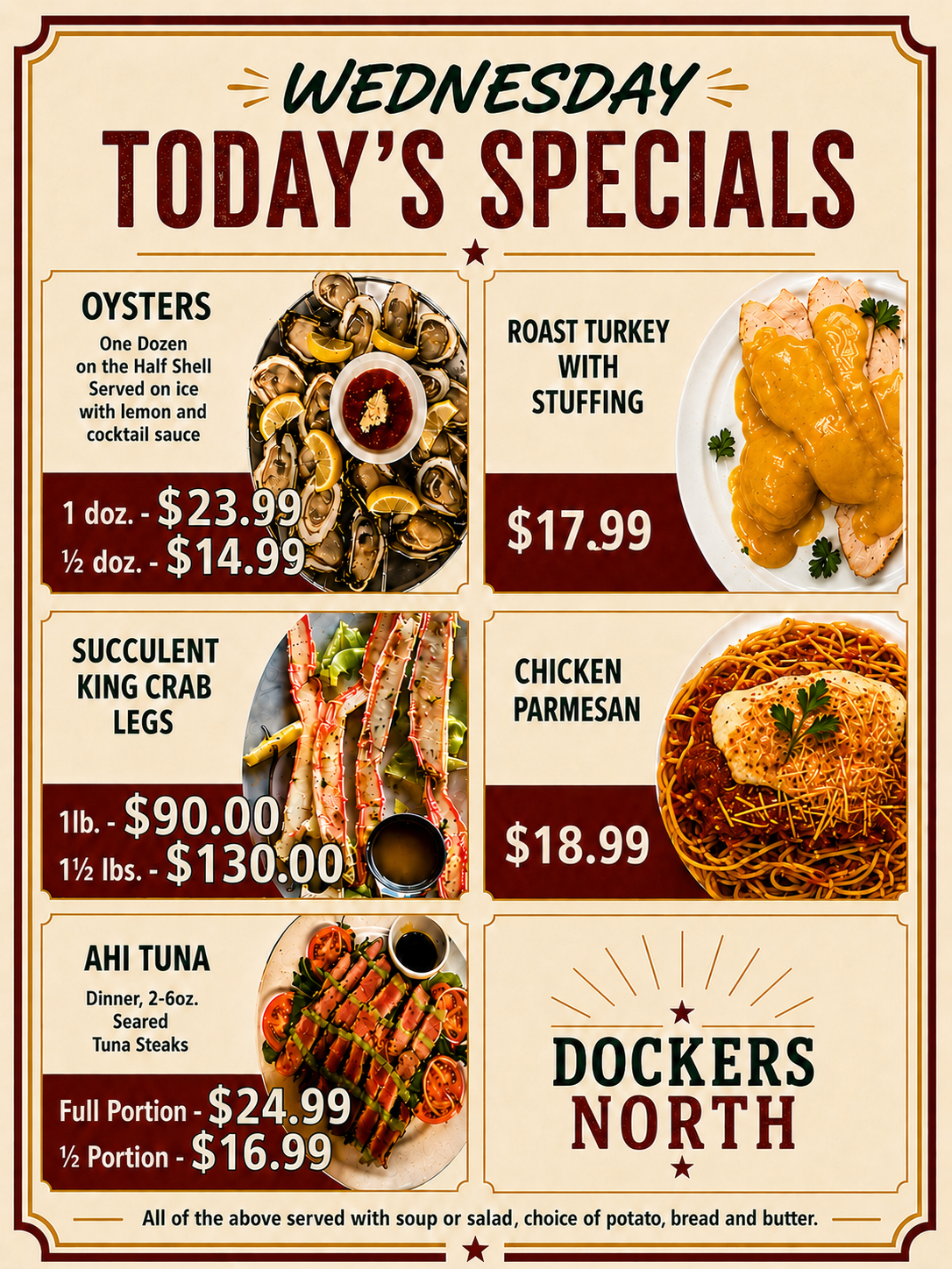Wednesday Specials flyer