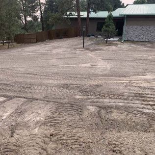 Dirt Road in Front of House with Green Roof - Elizabeth, CO – NRK Skidsteer