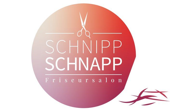 Ein Logo für Schnapp Friseursalon mit einer Schere