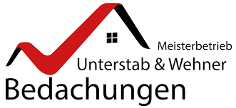 A logo for a company called meisterbetrieb unterstab & wehner bedachungen