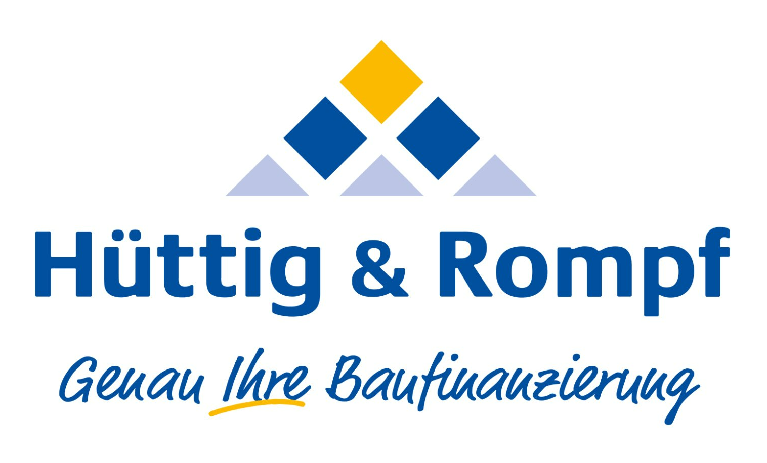 Ein blau-gelbes Logo für Hüttig & Rompf