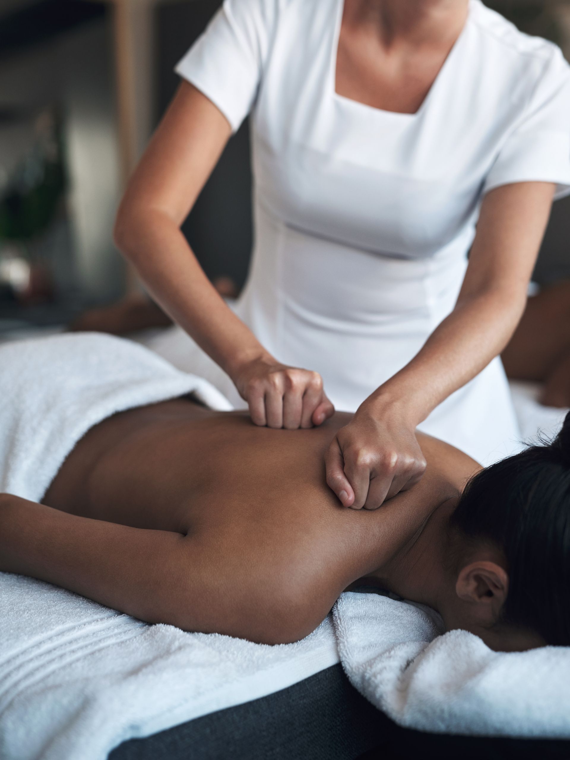 massage done on woman