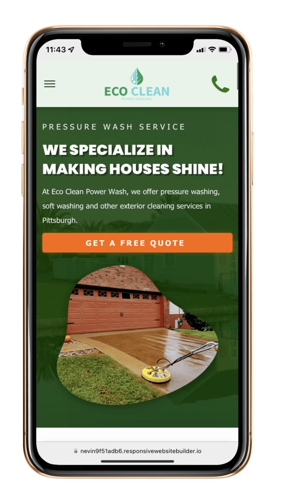 pressure washing website theme