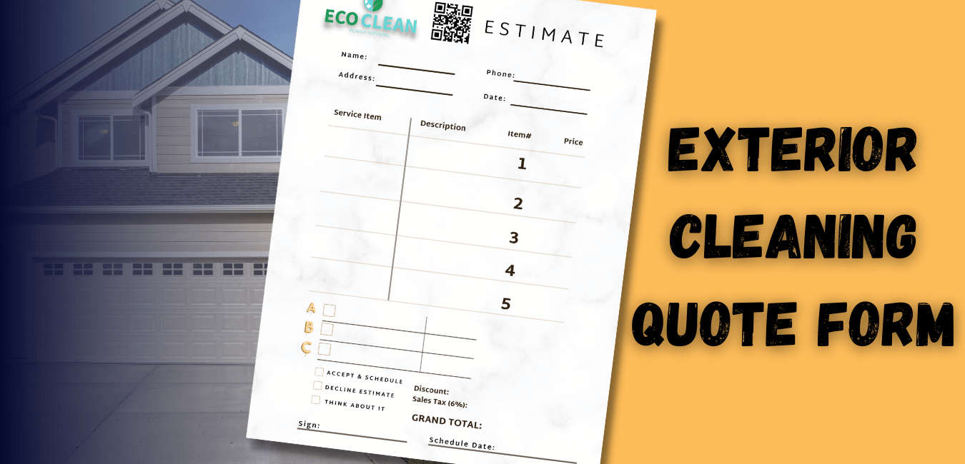 Power Washing Estimate Form Template