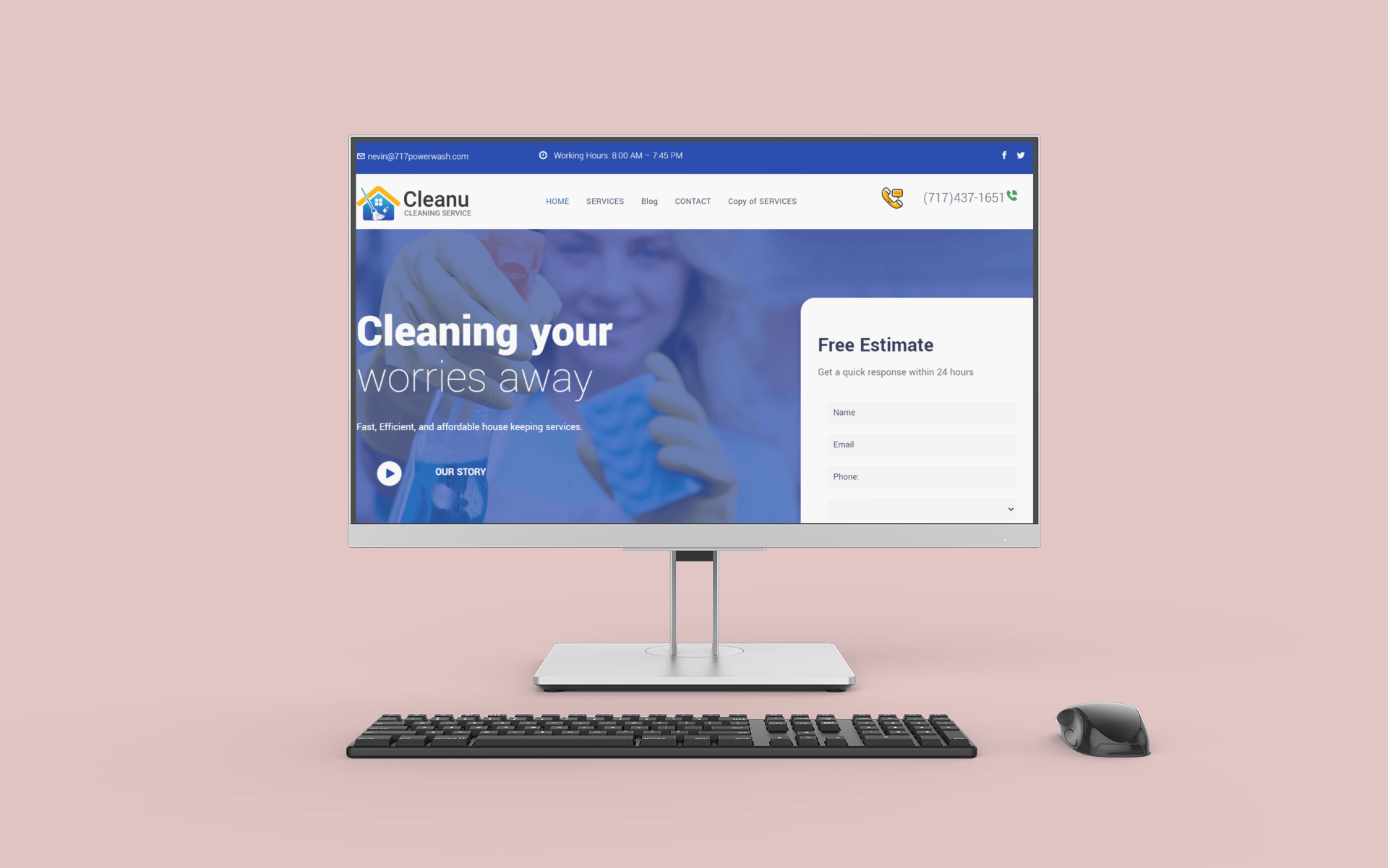 Interior Cleaning Website Template