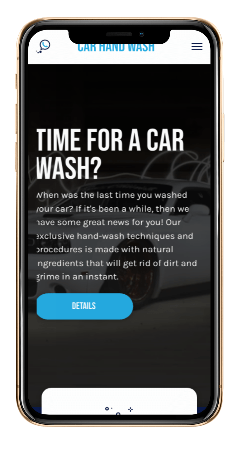 car detailing website design 1