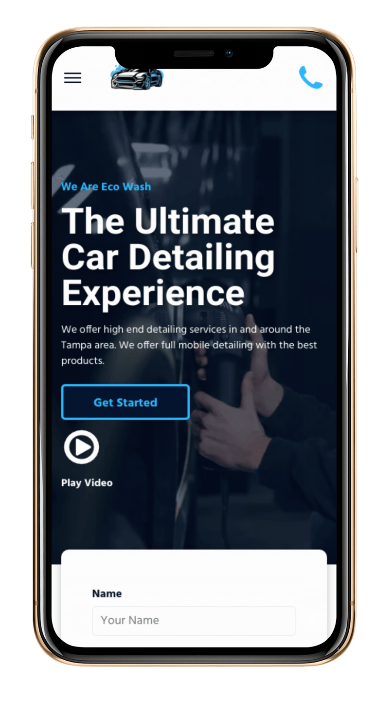 auto detailing website design