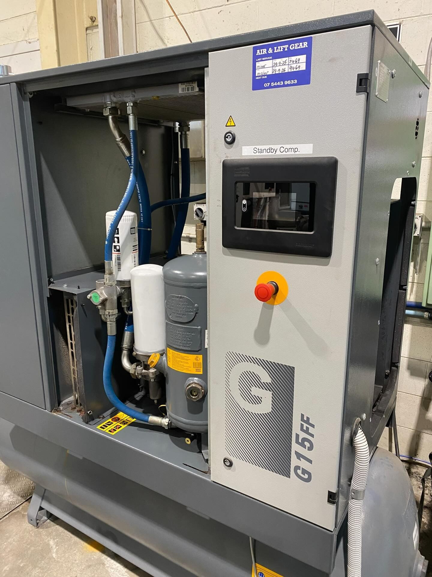 Gray Industrial Machine Cabinet With Gauges, and Pipes  — Air & Lift Gear in Buderim, QLD