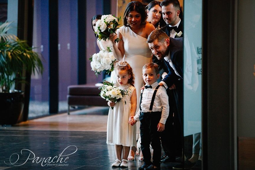 A Group of People Standing Next to Each Other in a Room — Hello Poppy Lane Florist in Rutherglen, NSW
