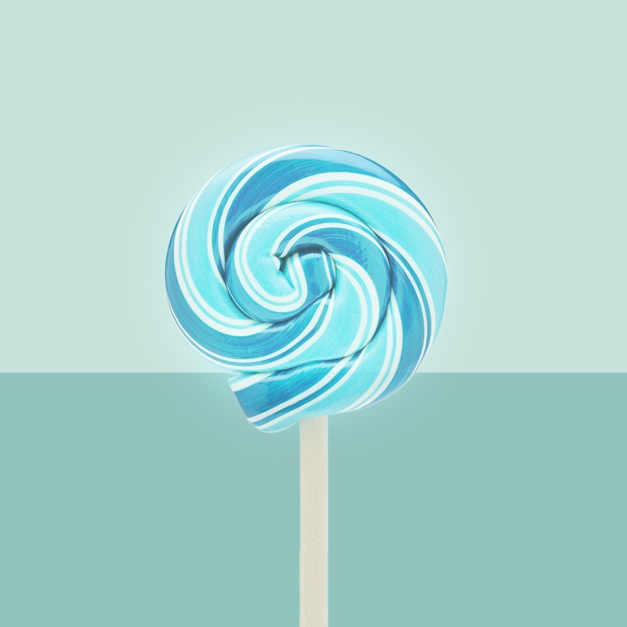 Blue swirly lollipop