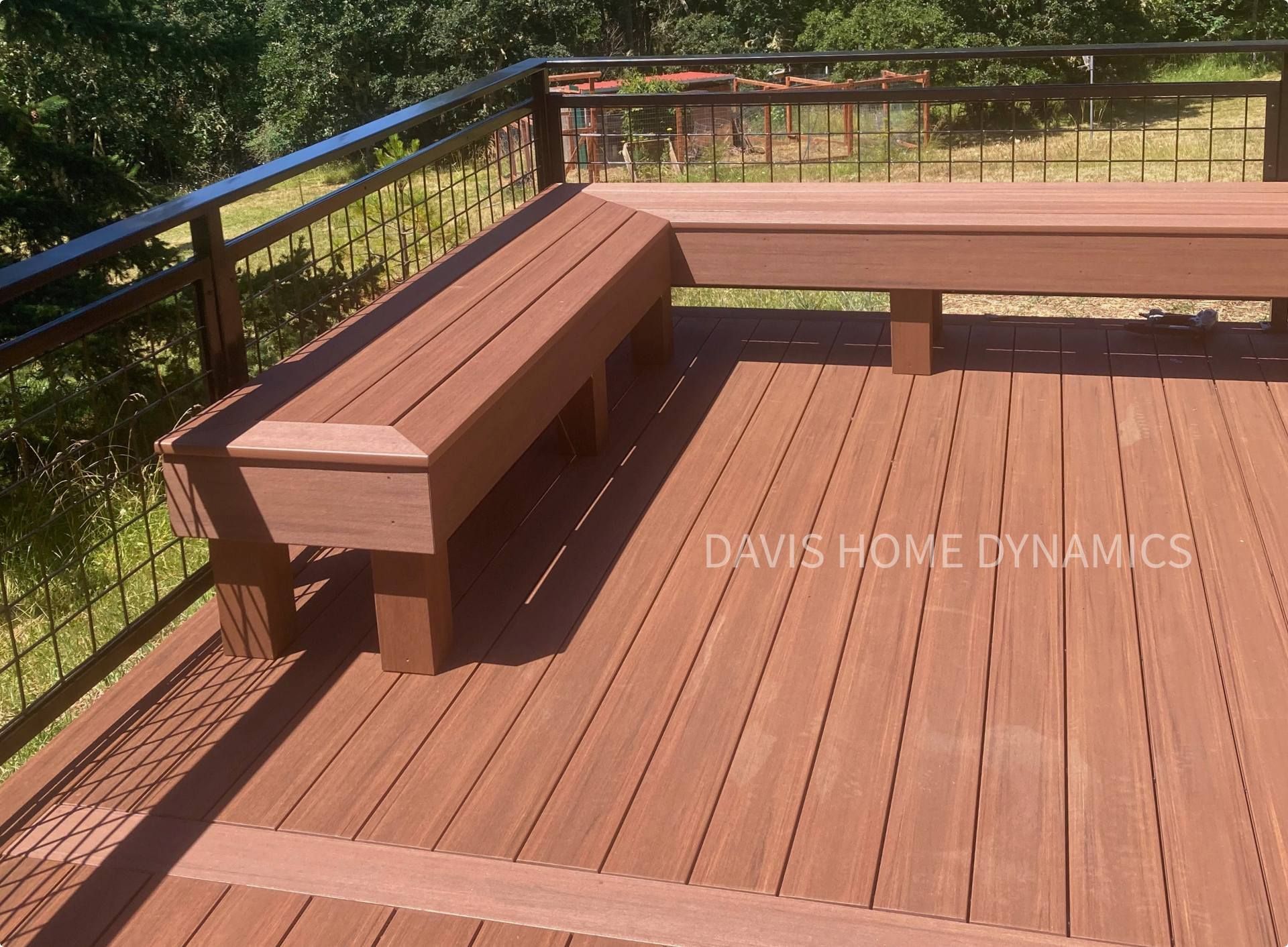 Constructed Wooden Fence in Backyard Constructed Wooden Fence in Backyard