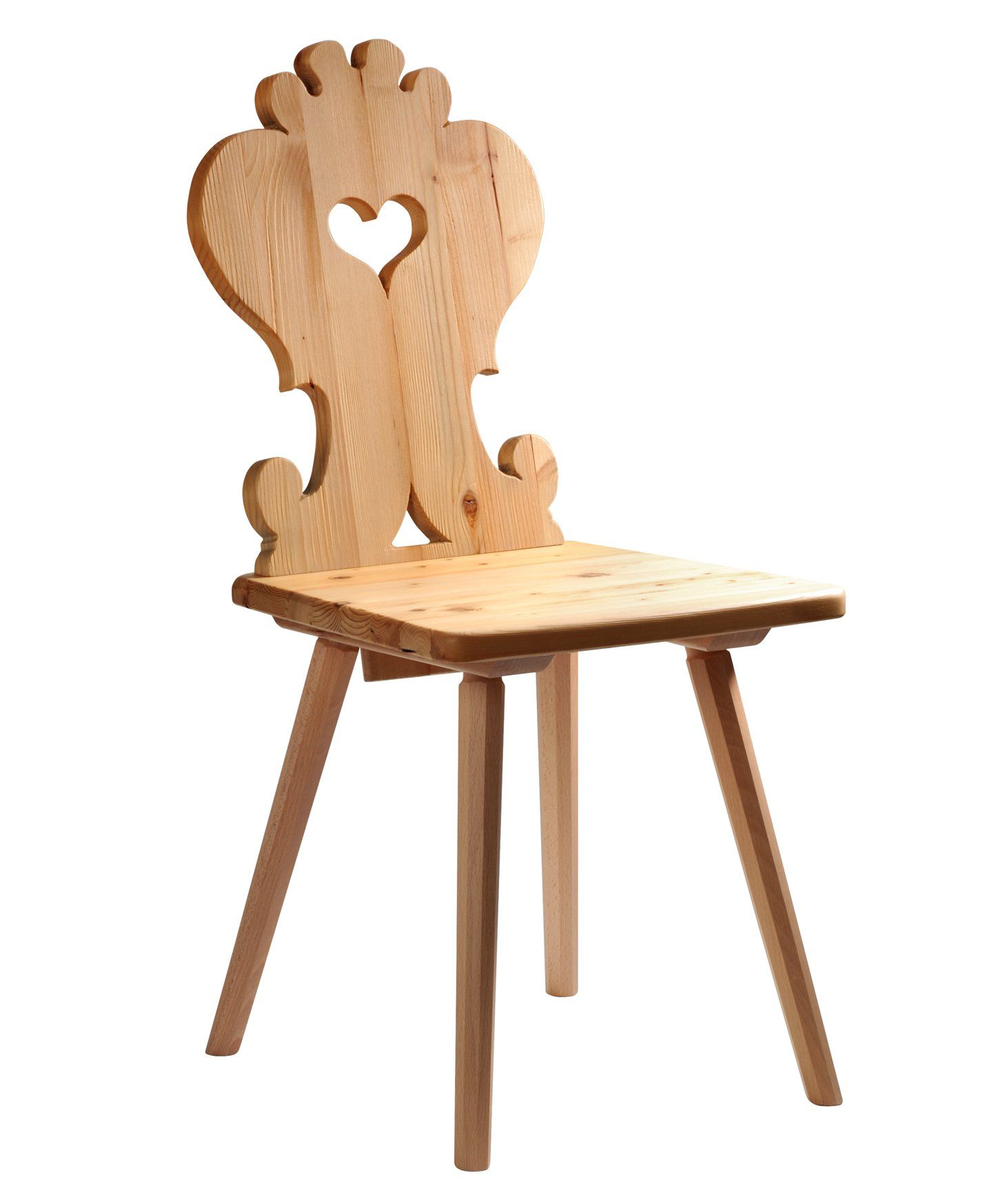 sedia con fori in motivo cuore