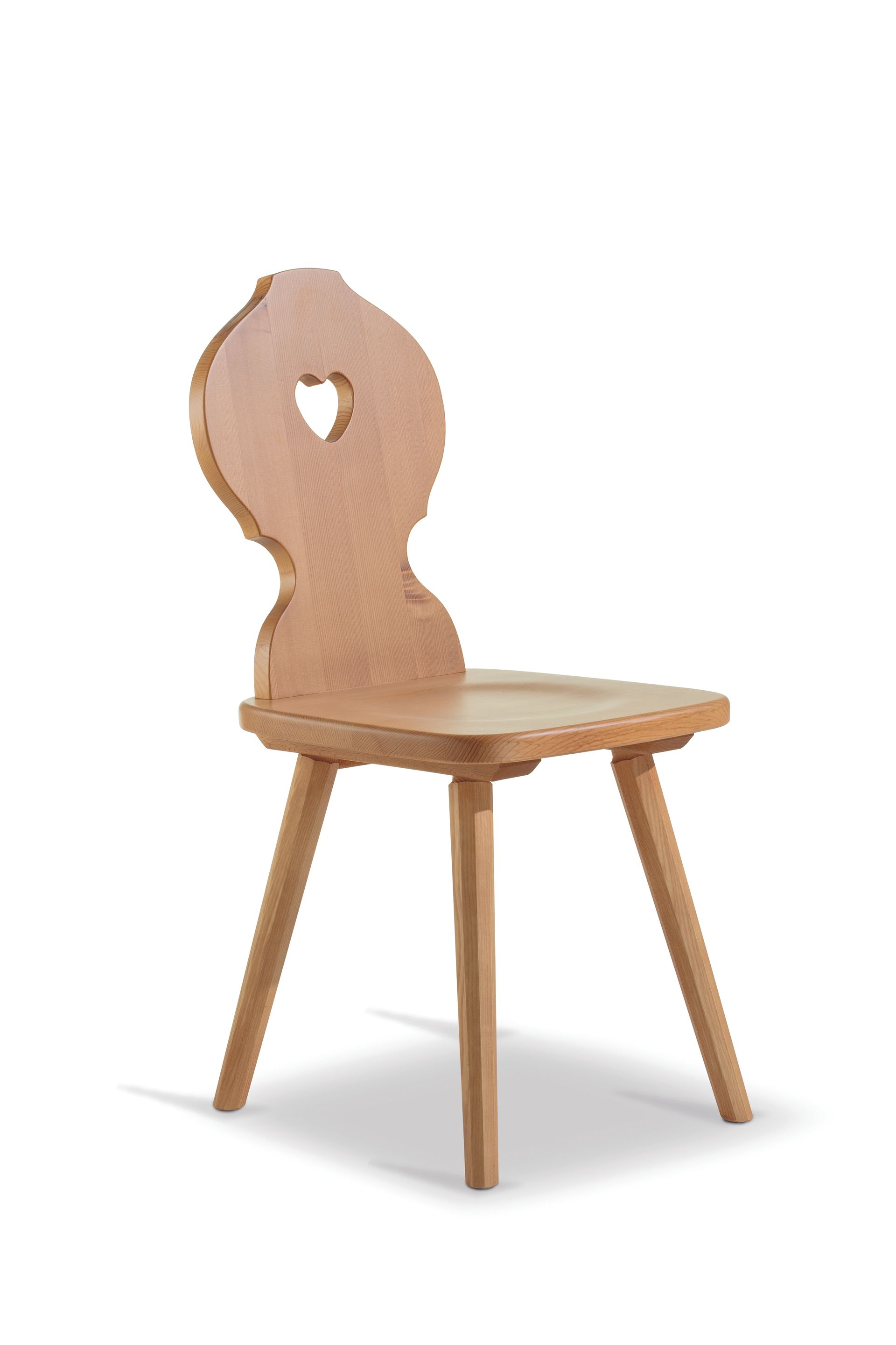 Sedia rustica in legno con seduta alta