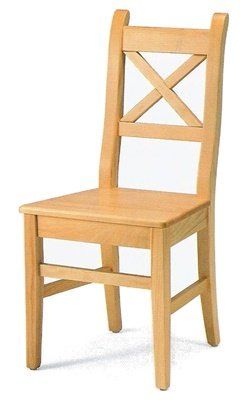 Sedia con intelaiatura in legno