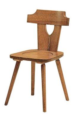 Seduta in legno con ampio schienale