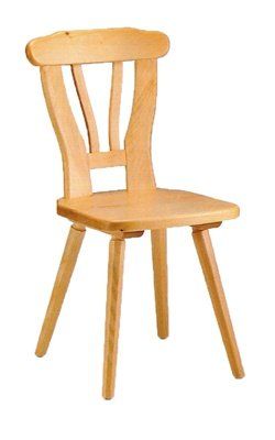 Sedia in legno con schienale particolare