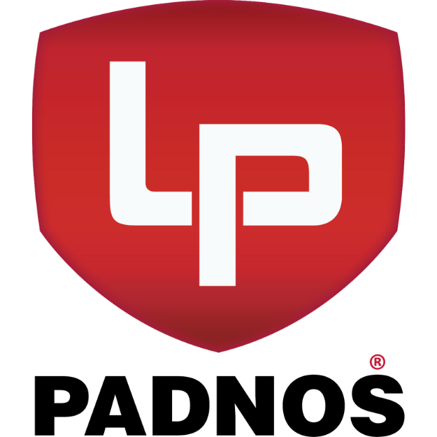 A red shield with the letter lp on it