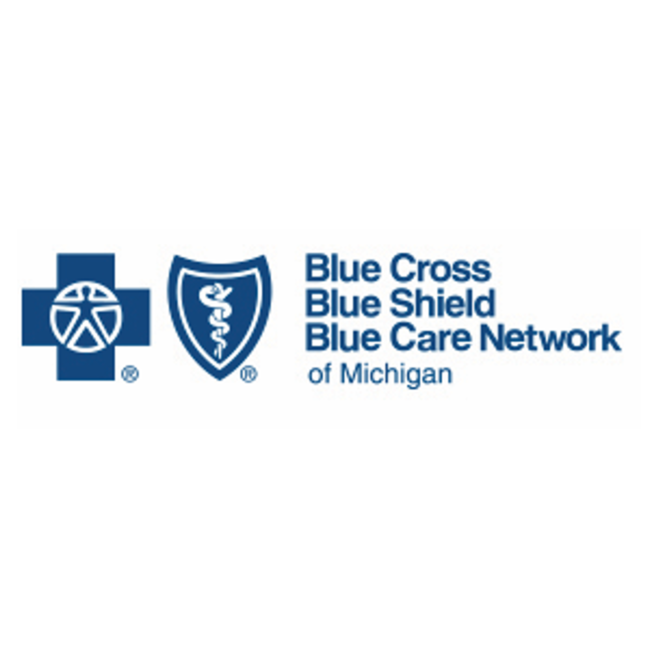 The blue cross blue shield blue care network of michigan logo