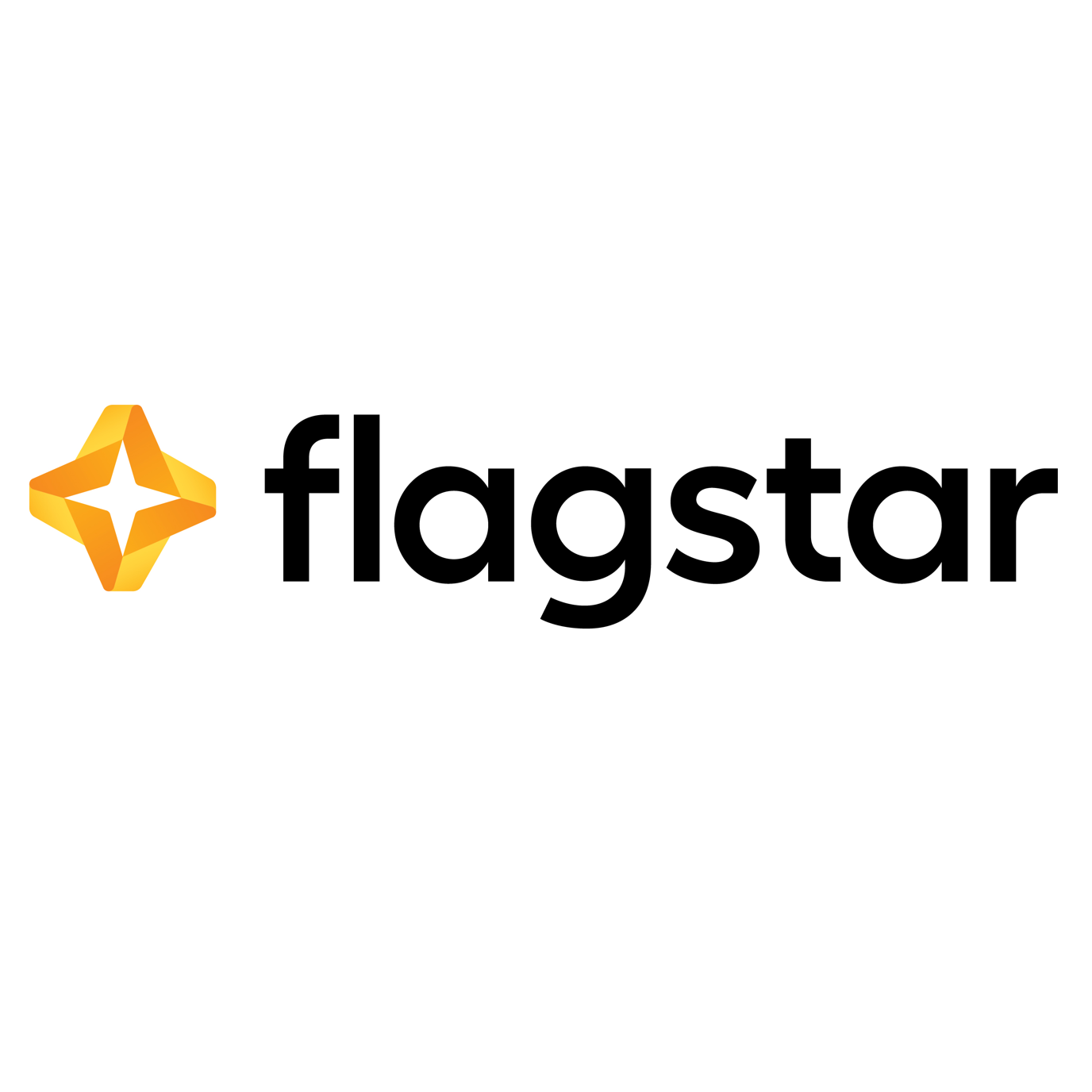 The flagstar logo is black and yellow with a yellow star in the middle.