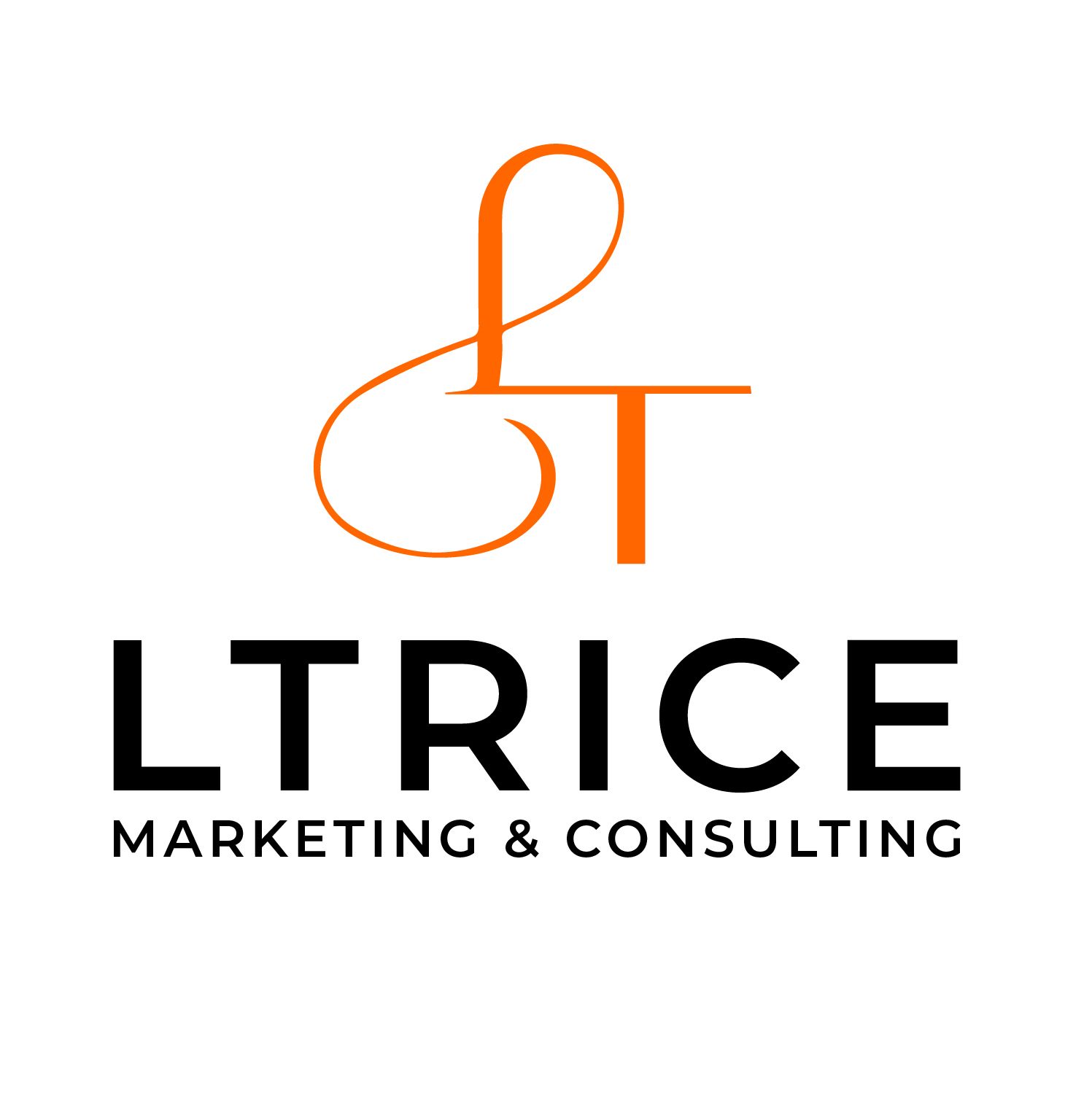 The logo for ltrice consulting is orange and black