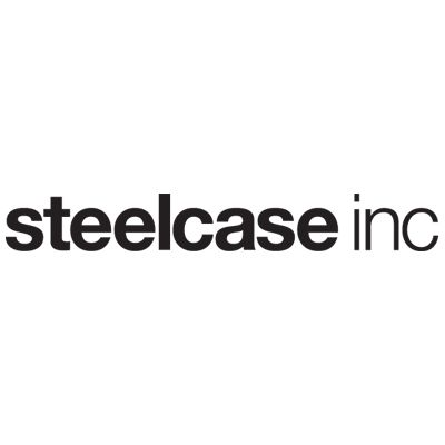 A black and white logo for steelcase inc.