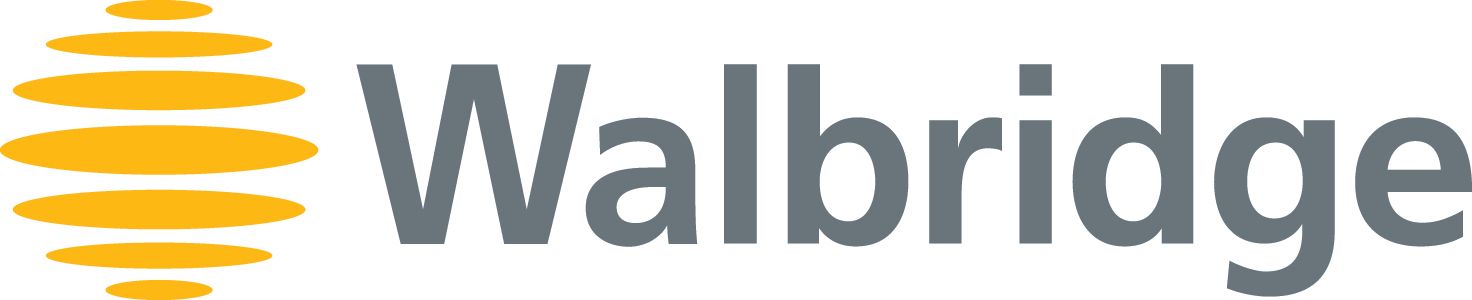 The logo for wallbridge is yellow and gray with a yellow swirl.