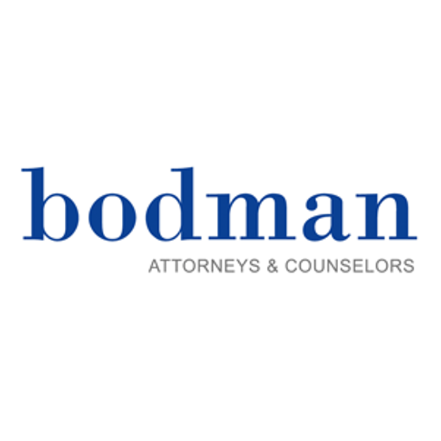 The logo for bodman attorneys and counselors
