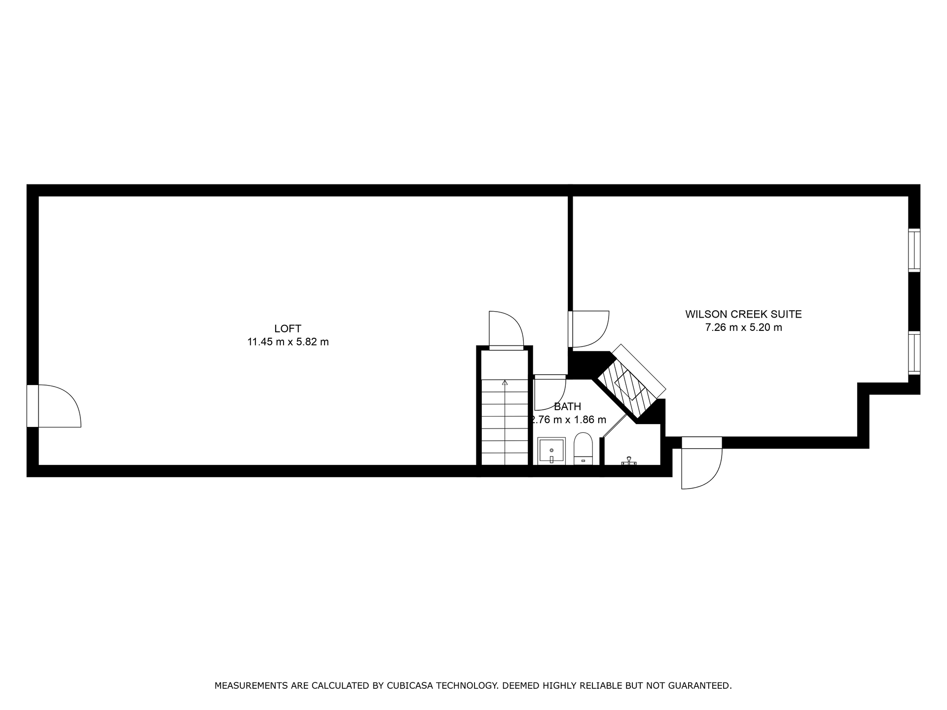 A black and white floor plan of a house.