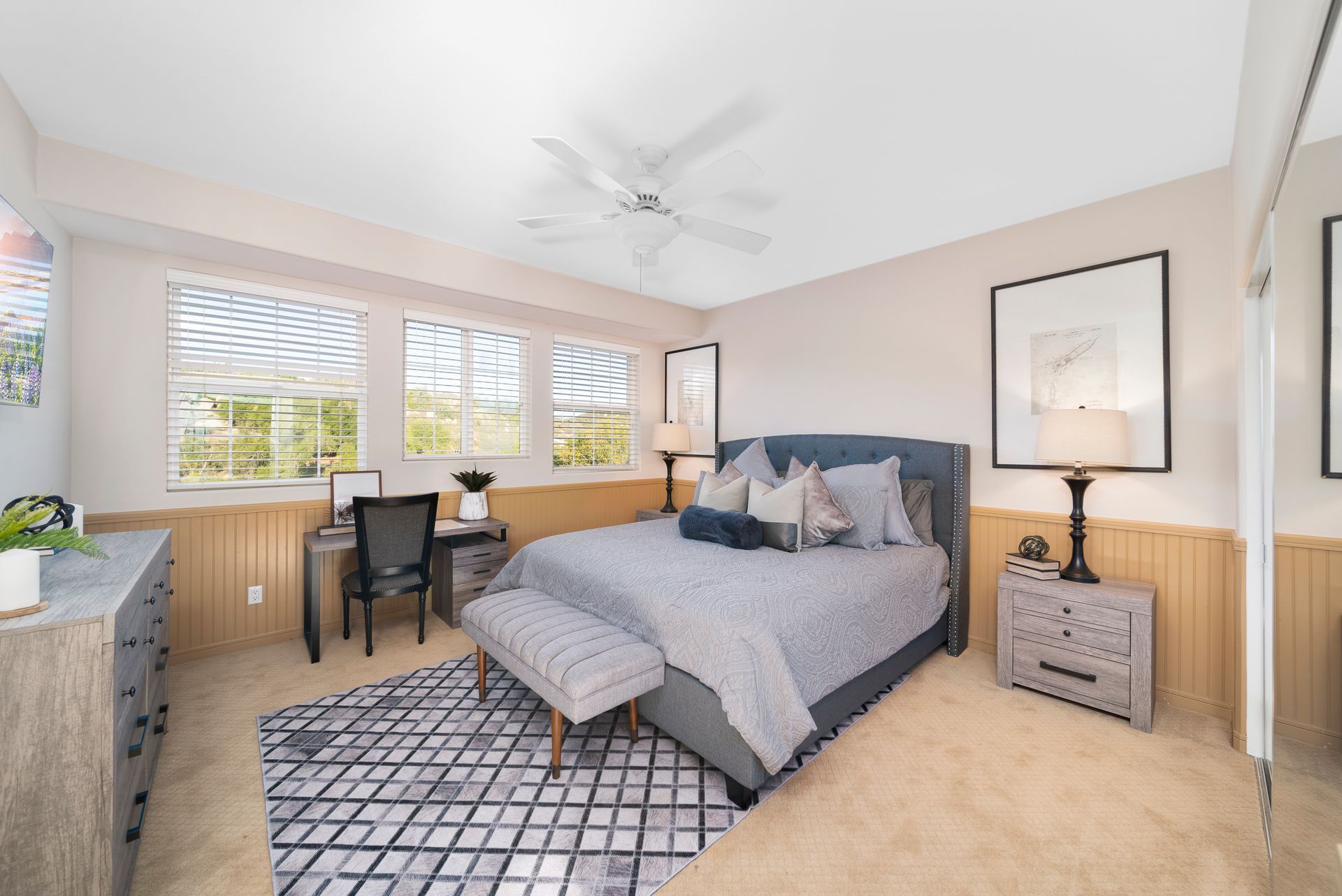 bedroom with fireplace