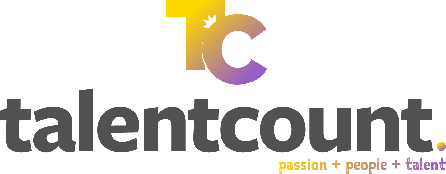 A logo for a company called talentcount.