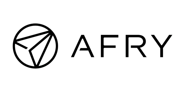 Afry logotypen är en svartvit logotyp med en triangel i mitten.