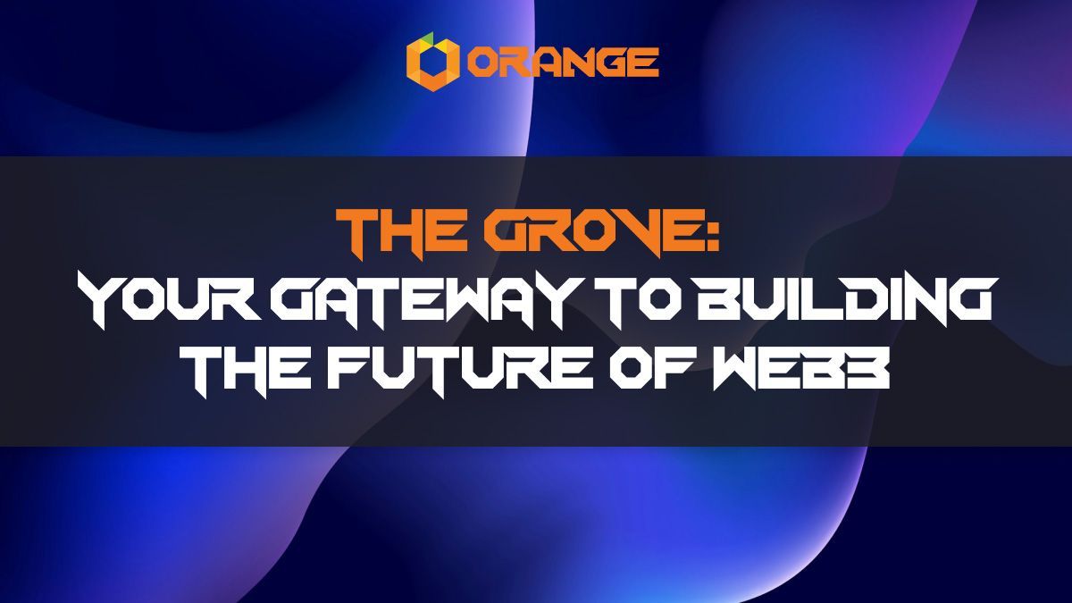 The Grove: Your Gateway to Building the Future of Web3 - Orange Web3 Ambassador Program banner.