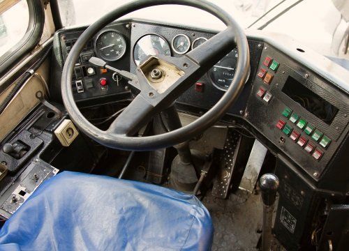 Posto conducente di un pullman