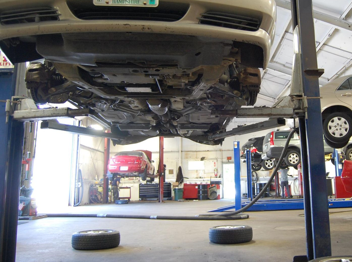 car on lift