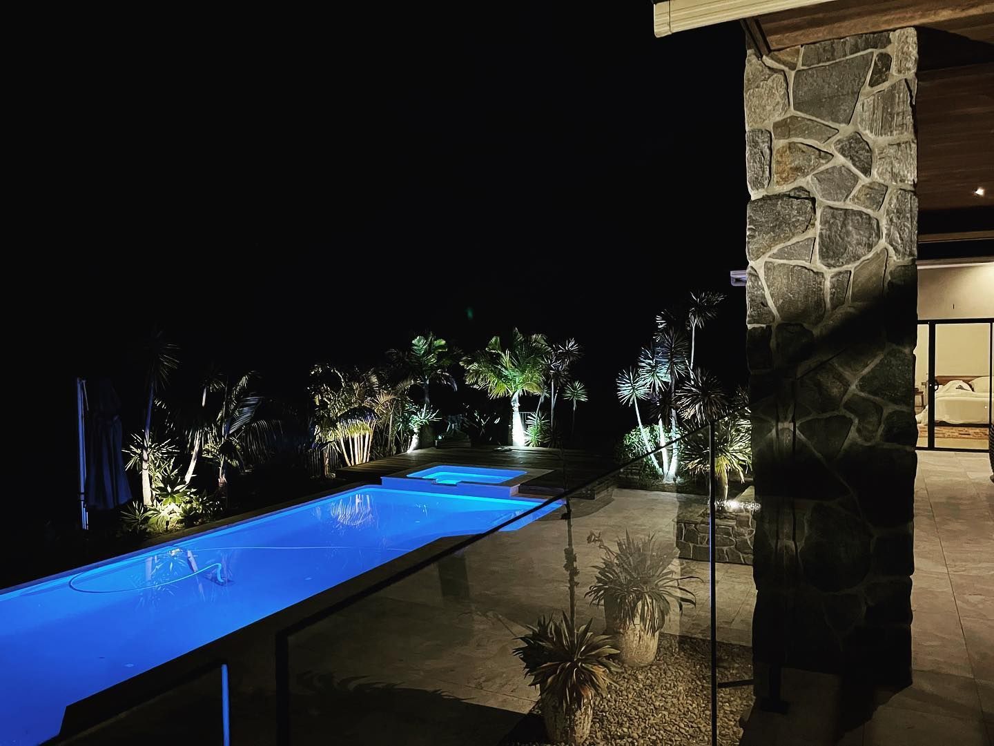 Modern Australian Home Lighting In Pool — TB Electrical & Communications in Gosford, NSW