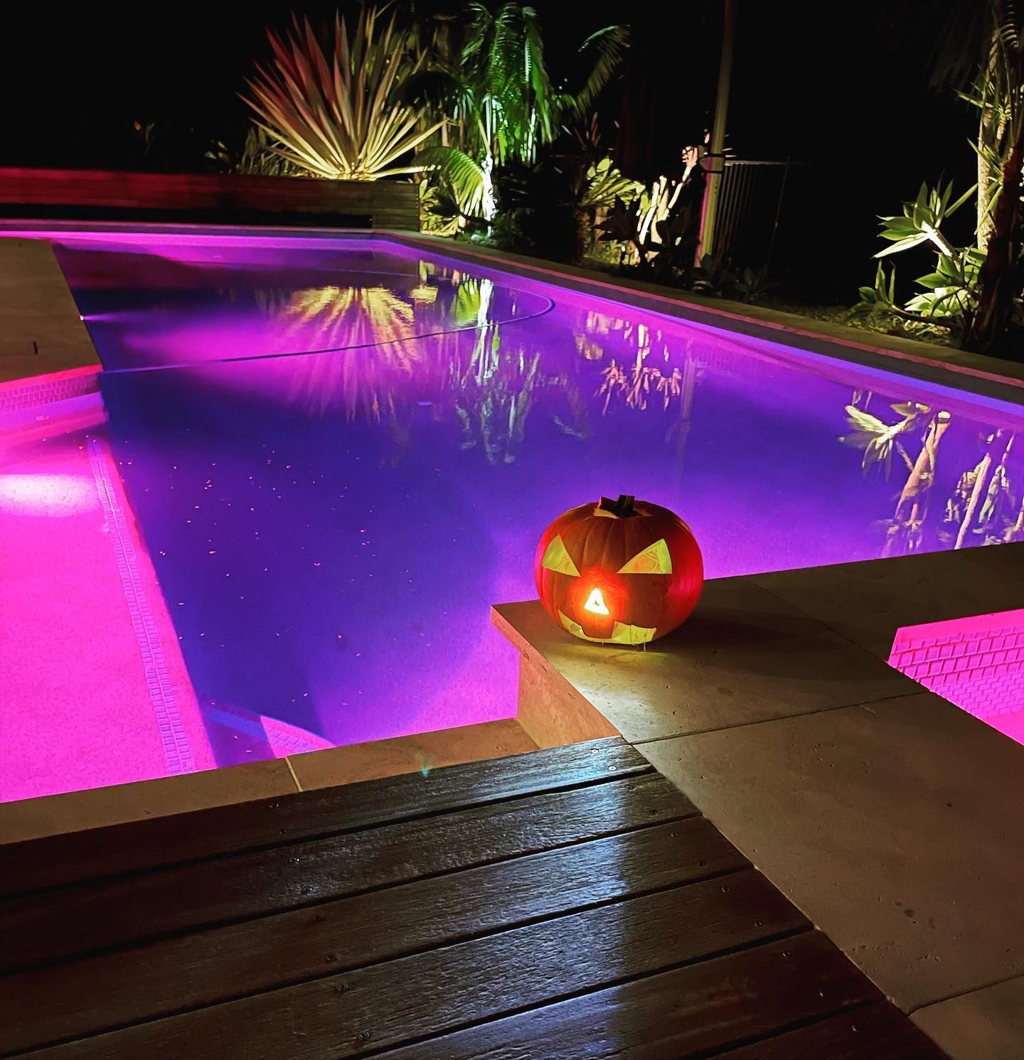 Pool With New Lighting — TB Electrical & Communications in Kincumber, NSW