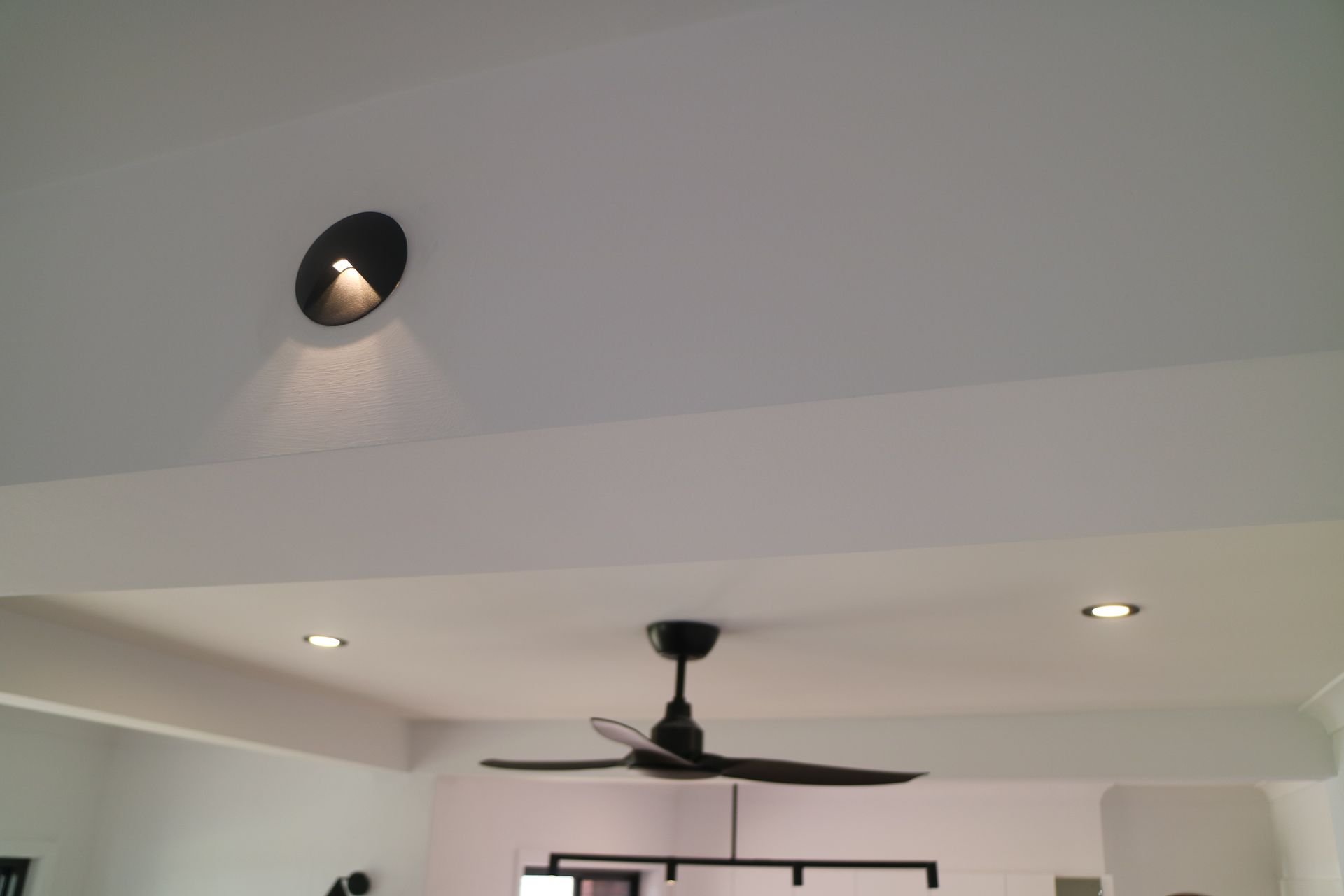 Indoor Lighting With A Ceiling Fan IN The Background — TB Electrical & Communications in Erina, NSW