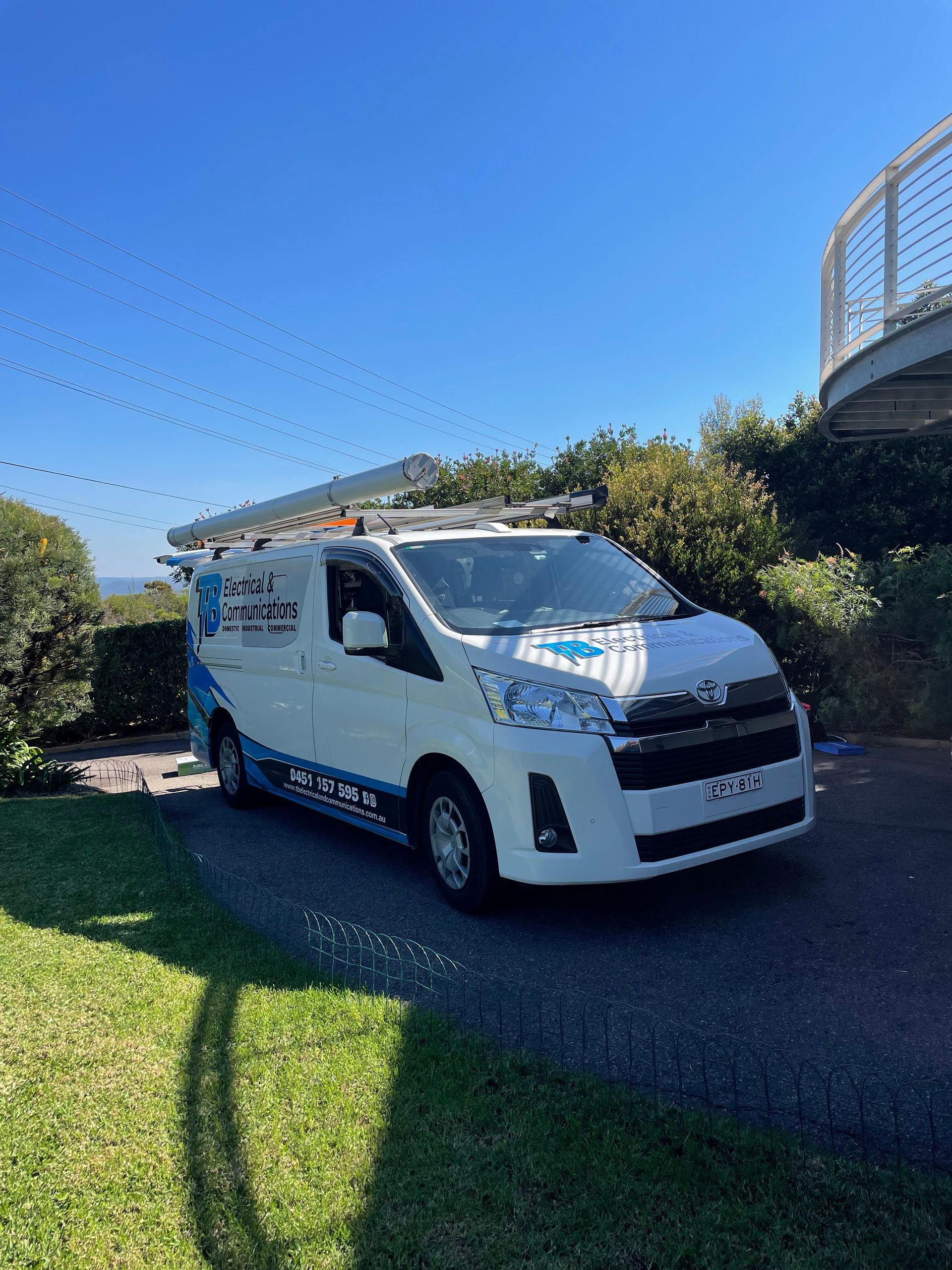 Qualified Electrician Van Equipped — TB Electrical & Communications in Erina, NSW