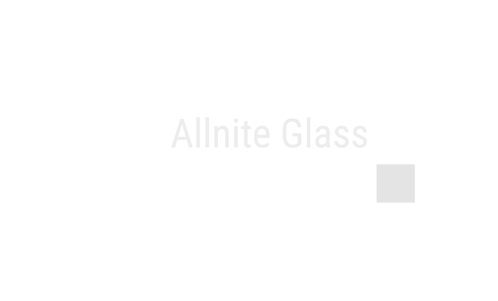 a white background with the words allnite glass on it