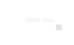 a white background with the words allnite glass on it