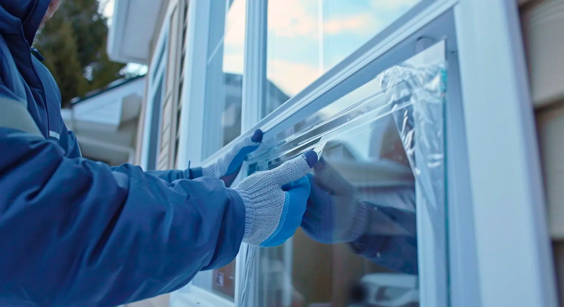 worker doing window repair