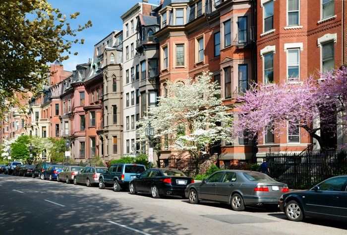 Elegant brownstones in Back Bay