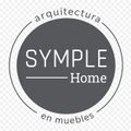 Logotipo para Symple Home, texto blanco sobre un círculo gris: 