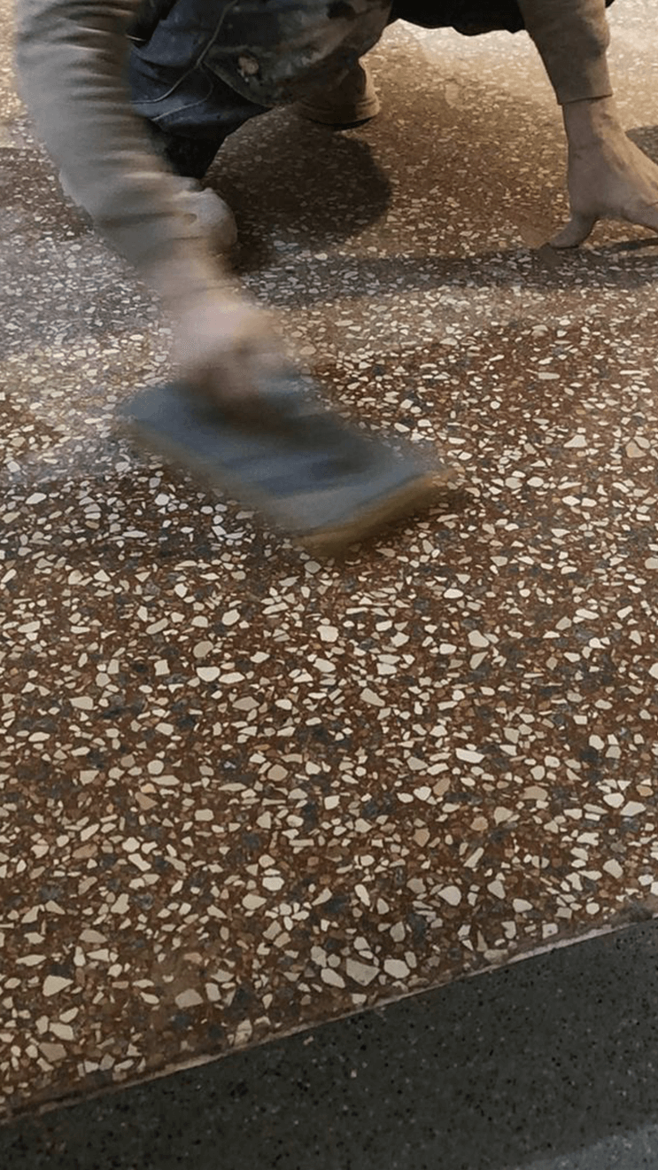 Gartenbau und Gartengestaltung Kalkterrazzo-Boden