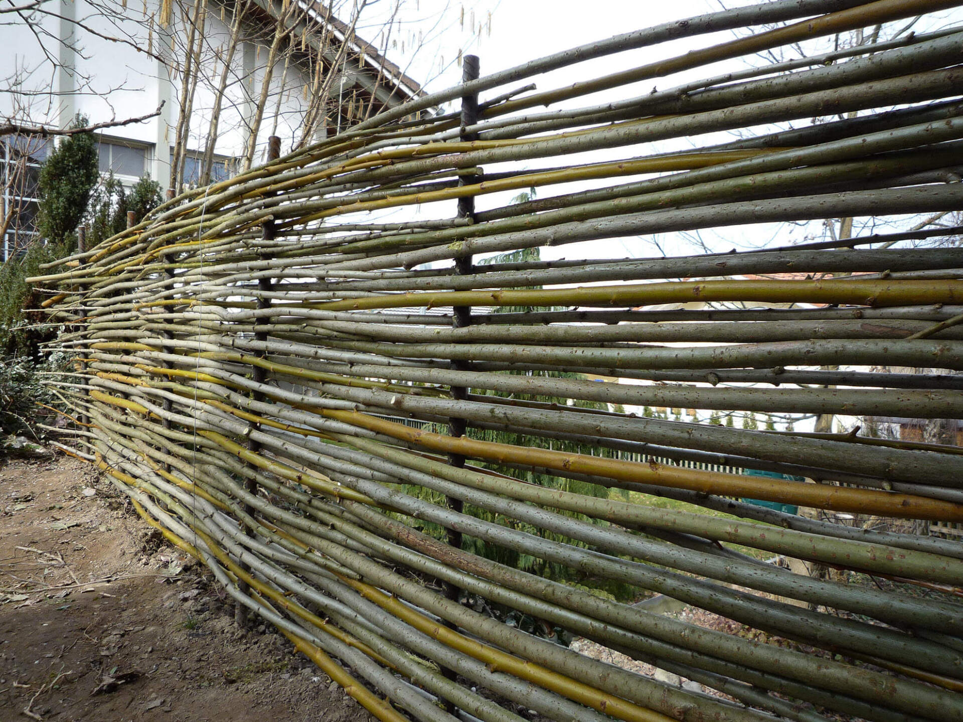 Gartenbau und Gartengestaltung Sichtschutz Weidenzaun