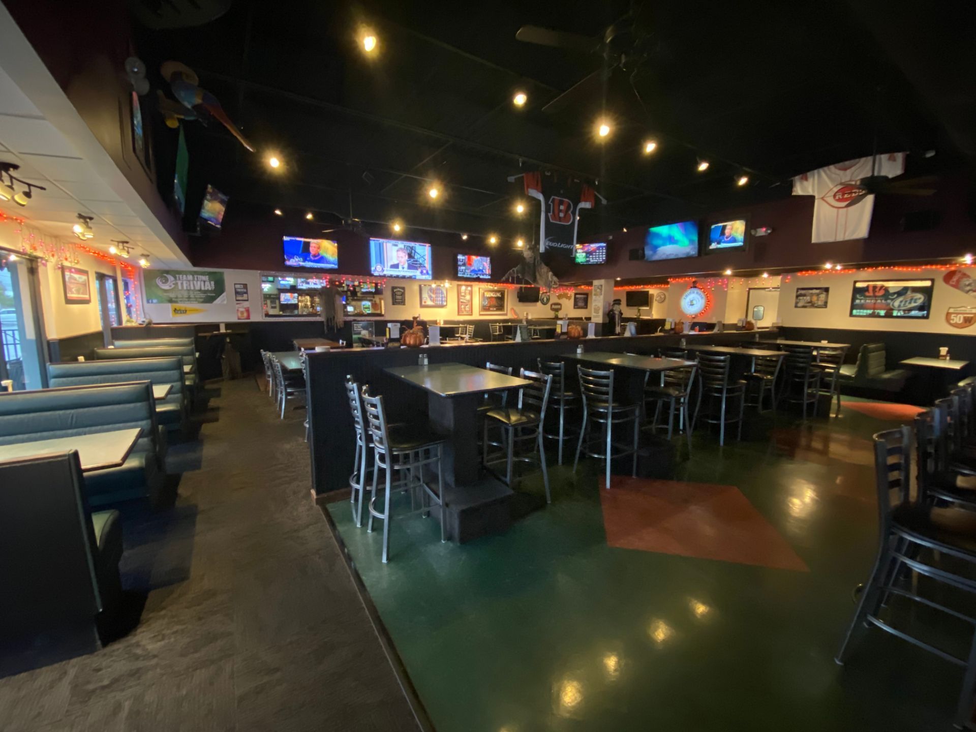 Interior tables at bar