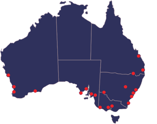 Genera Australia map