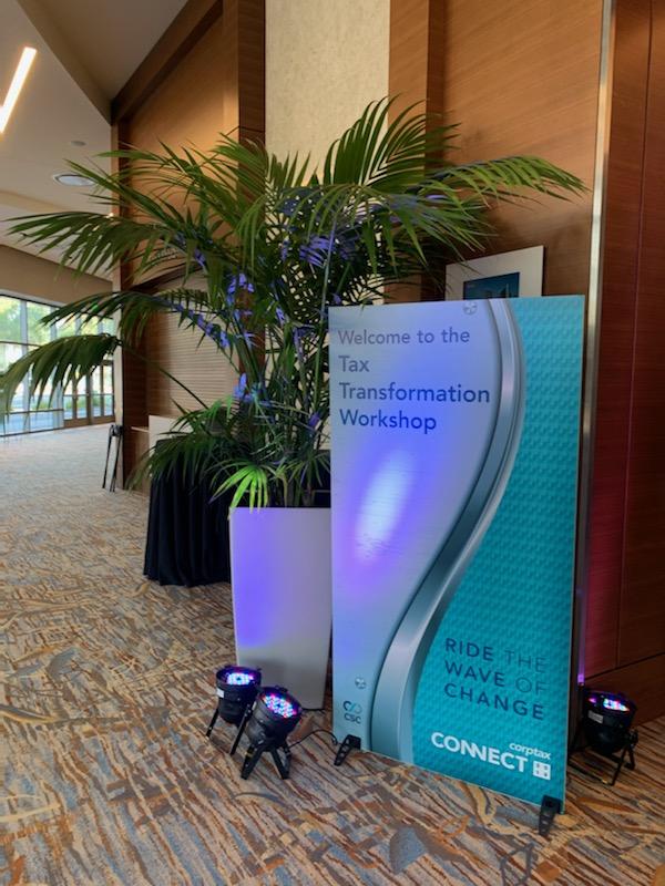 A sign in a room that says welcome to the transformation workshop