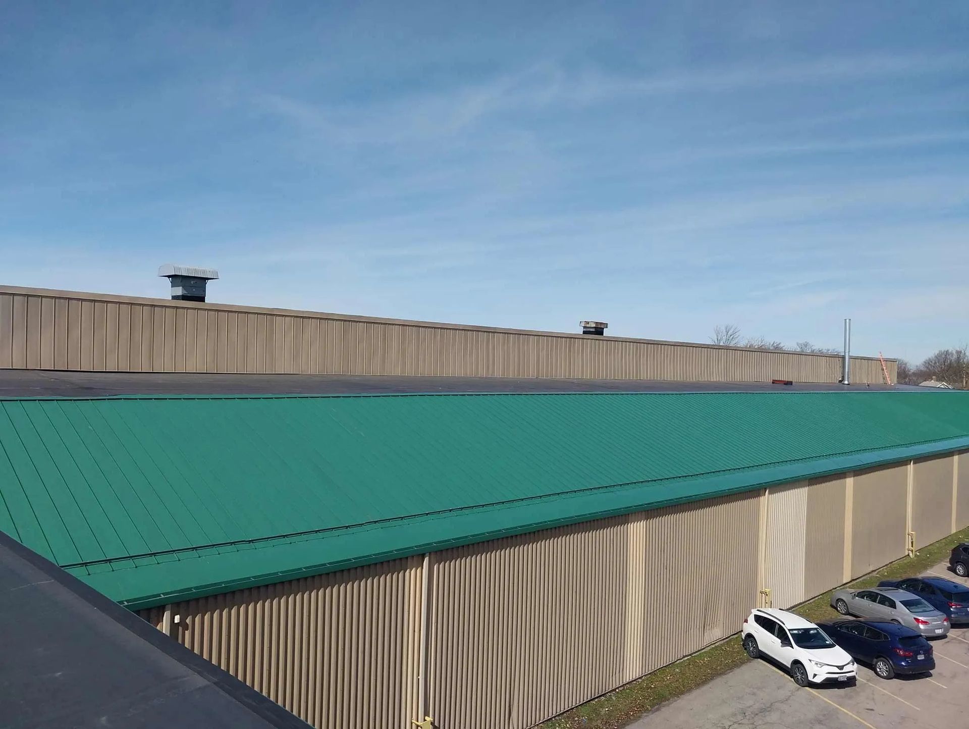 Beige commercial building with 